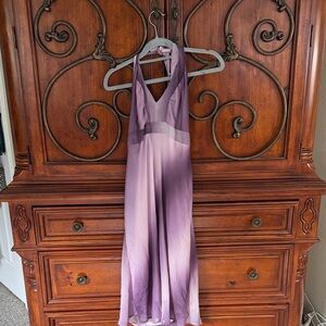Elegant Backless Purple Dress